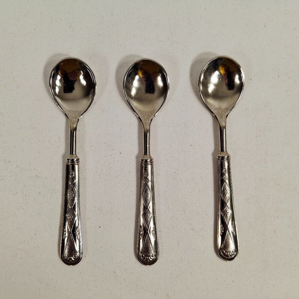 3 La S Marco ARG 1000 Silverware Teaspoons Flatware Silver Plated Vintage 1960s